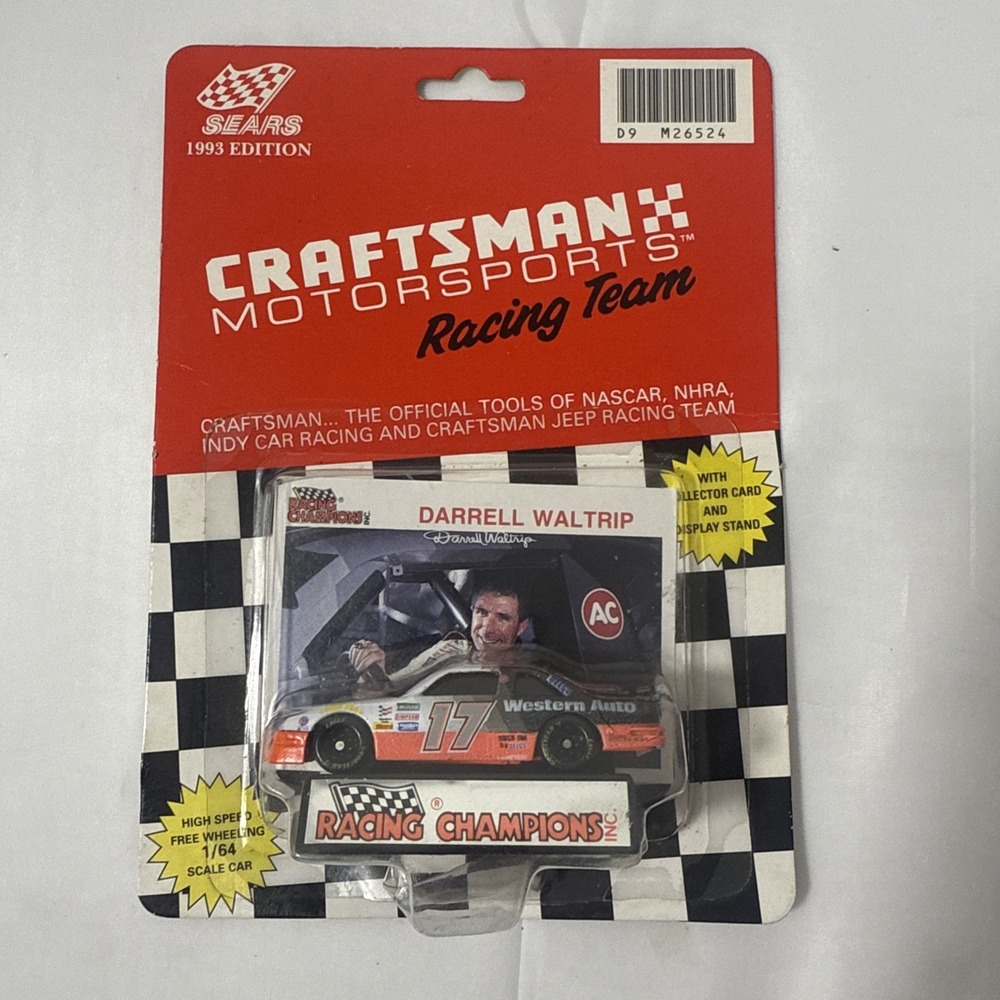 Racing Champions 1993 Edition Stock Car Darrell Waltrip Western Auto #17 Car